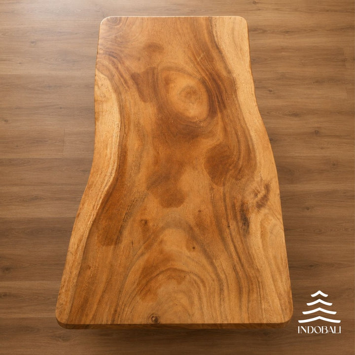 Mesa Balinesa Tronco Grossa de Madeira Importada Suar C:158 x L:77 x A:85 cm
