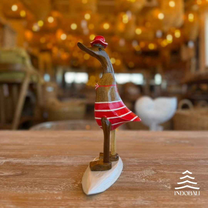 Pato Surfista com Biquíni - Vermelho