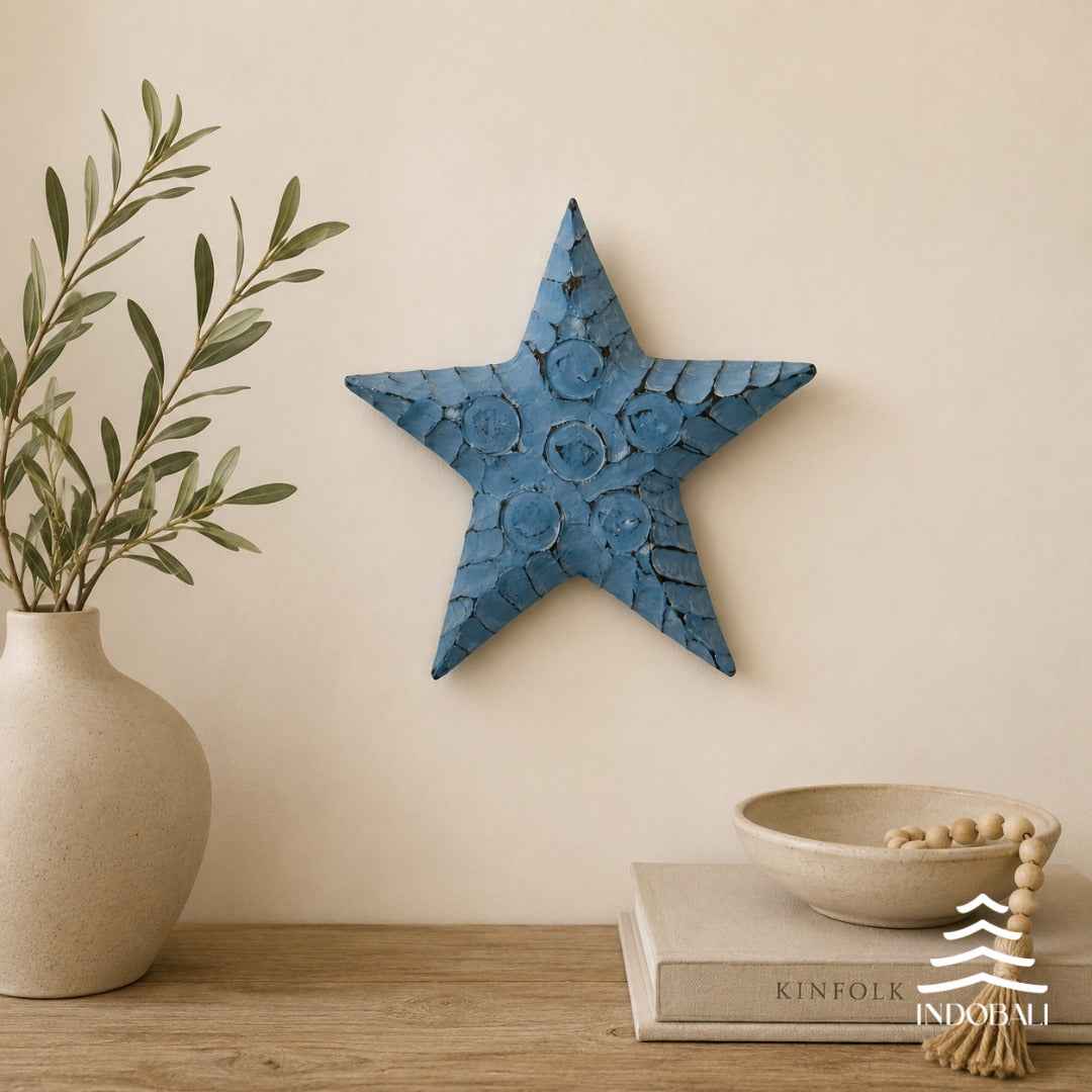 Estrela de Mar Gorda com Círculos - Azul
