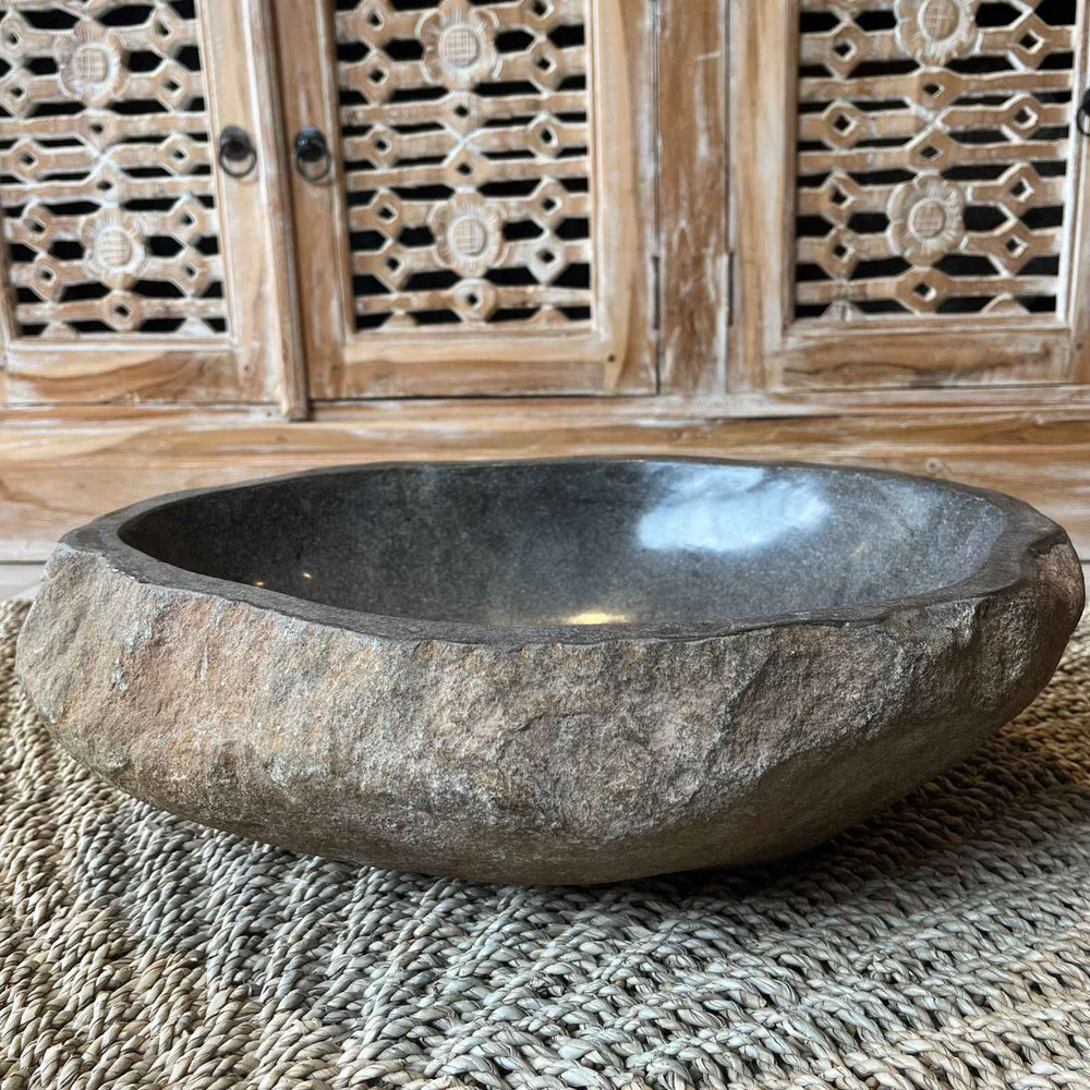 Cuba de Pedra Vulcânica - 45x15x36 cm