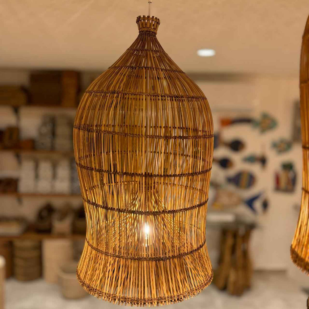 Luminária Bambu Asiático Sumbawa Marrom
