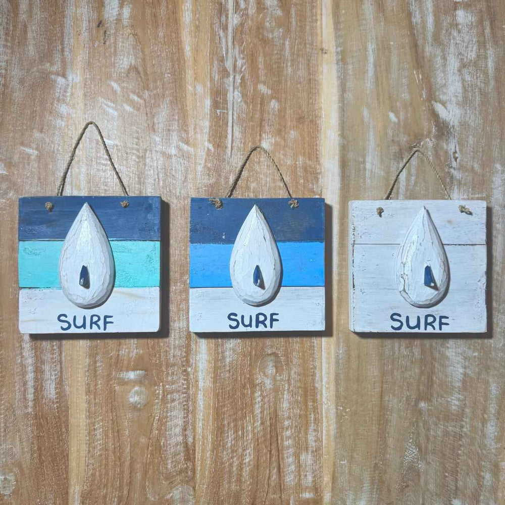 Placa de Madeira Modelo Surf -