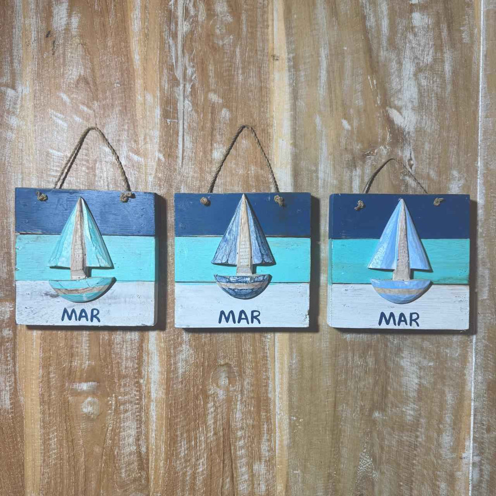 Placa de Madeira Modelo Mar -