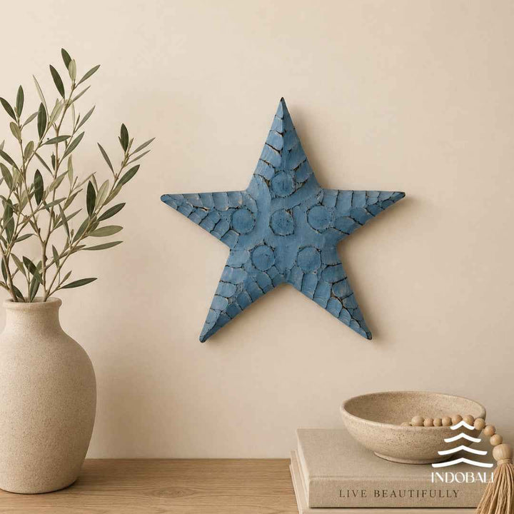 Estrela de Mar Gorda com Círculos - Azul