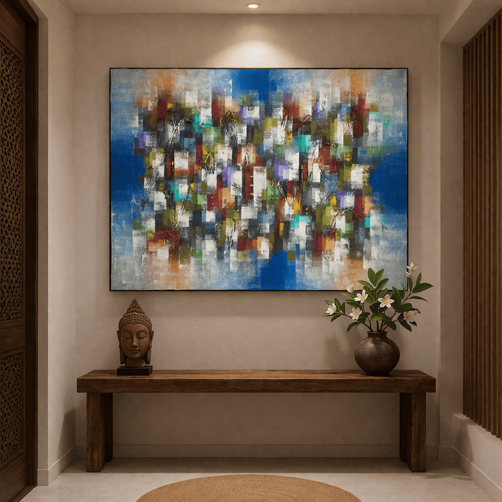 Quadro Balines Pintura em Tela - Colorido 200x150 cm